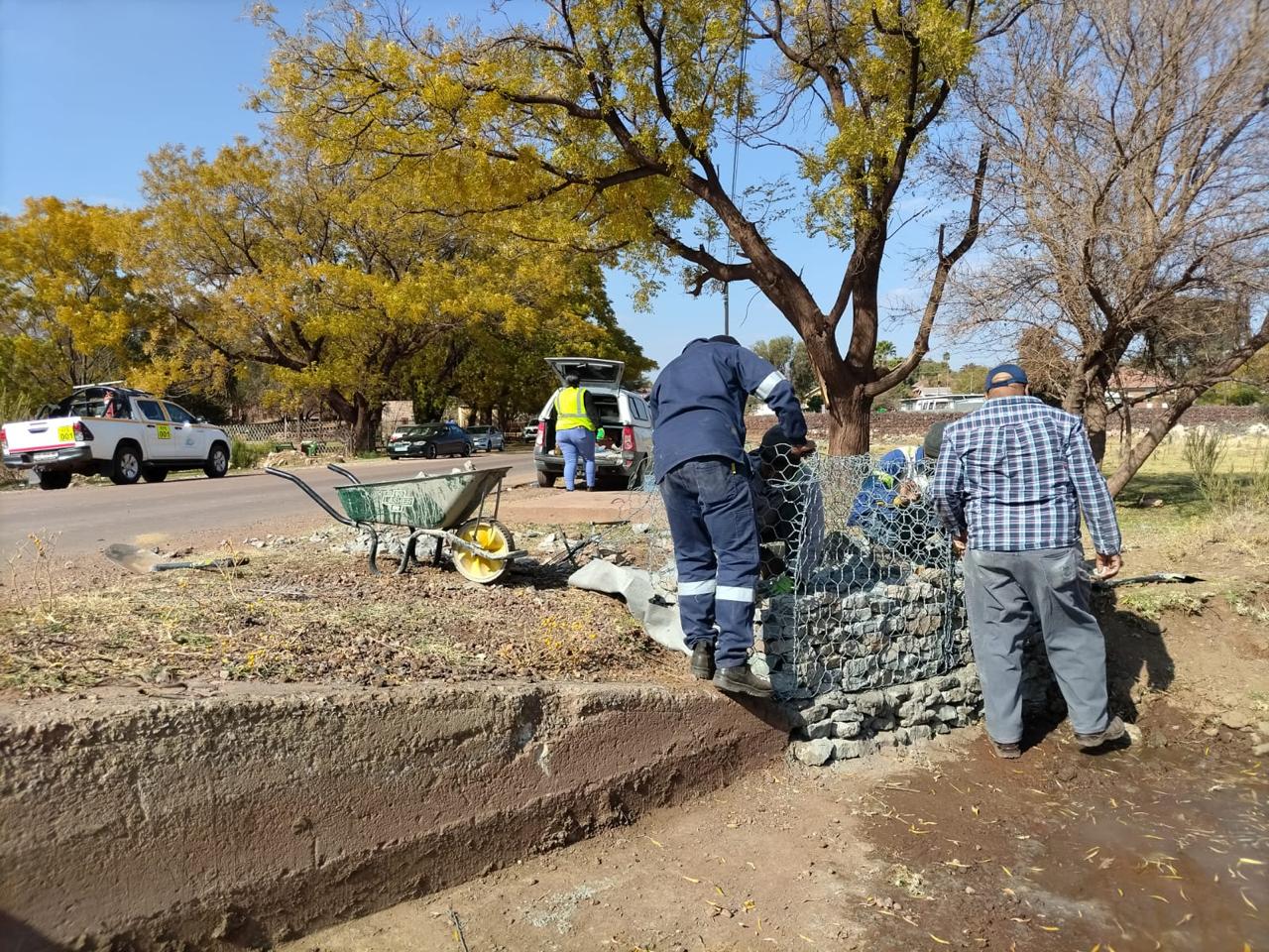 Tshabis team building gabion and civil works