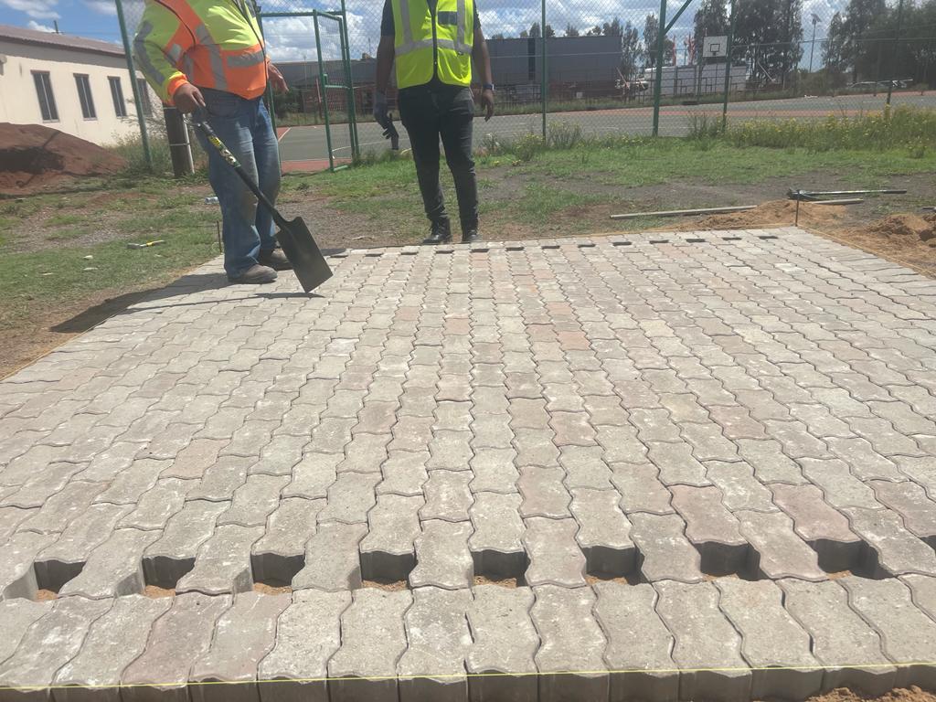Paving and construction work completed by Tshabis